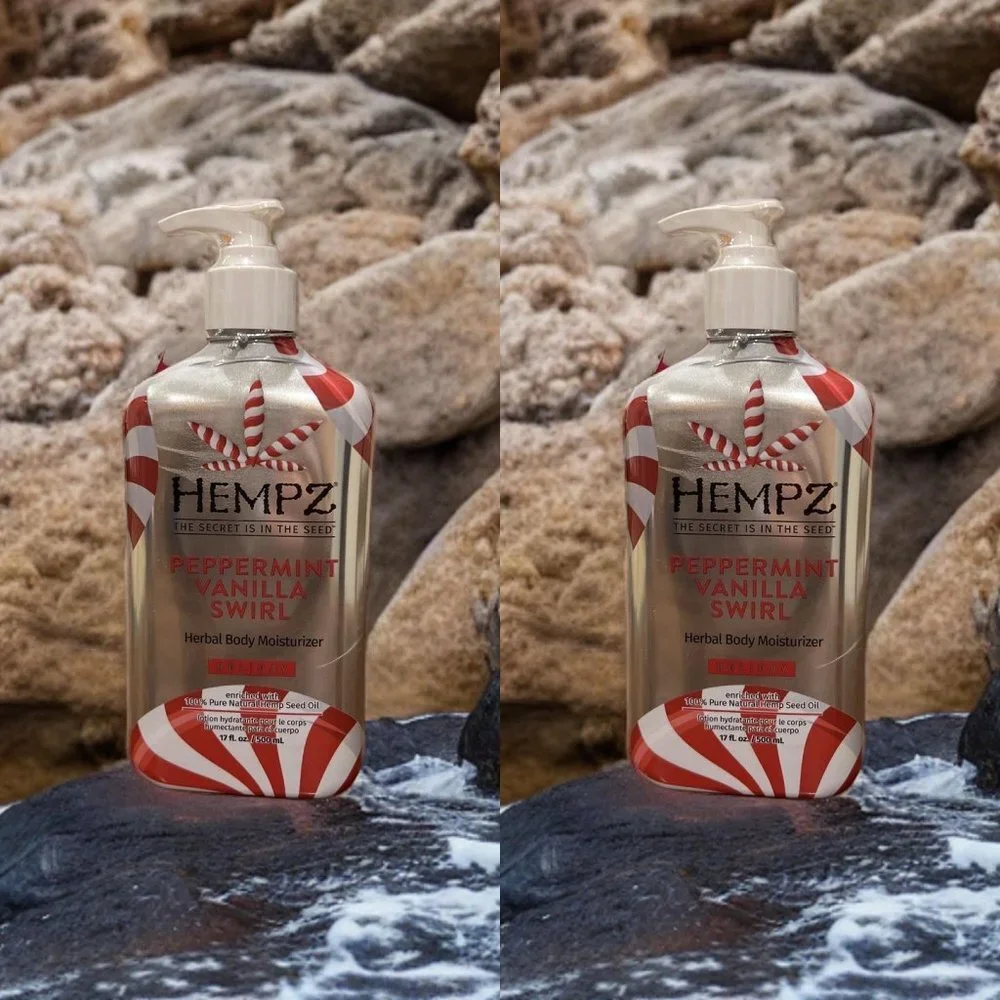 Hempz Peppermint Vanilla Swirl Herbal Body Moisturizer 17 oz